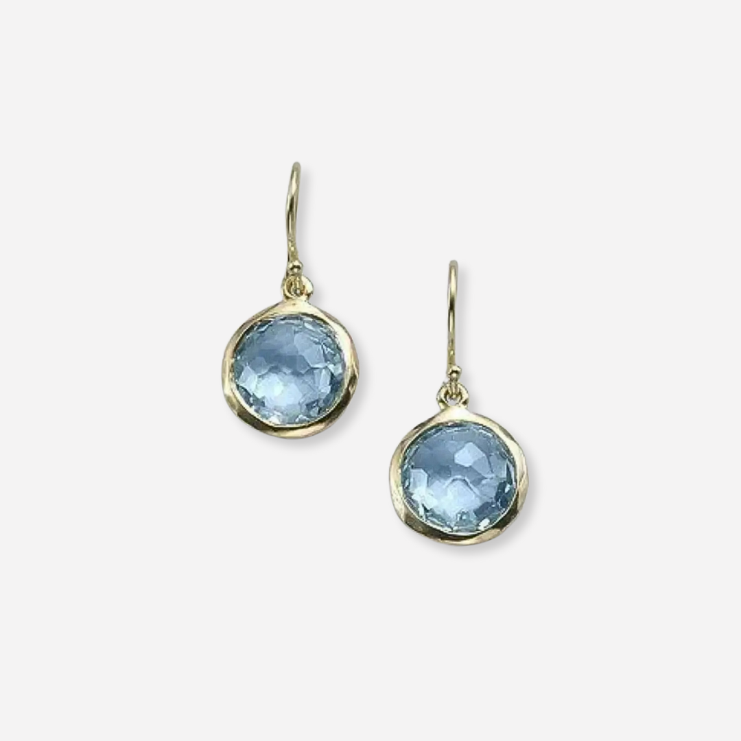 Rosalin - Boucles d'oreilles bleu ciel