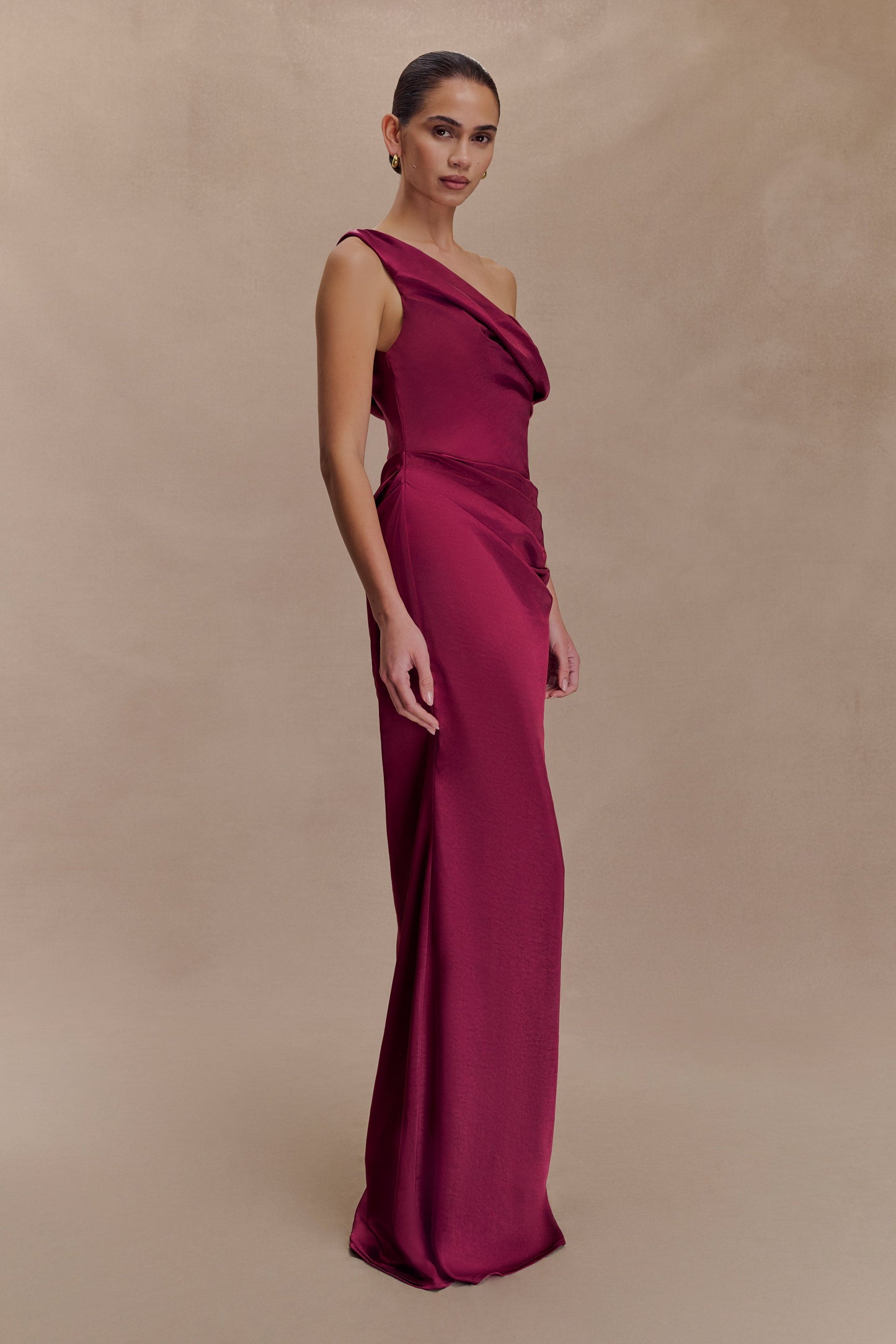 Dalia - Off Shoulder Satin Dress