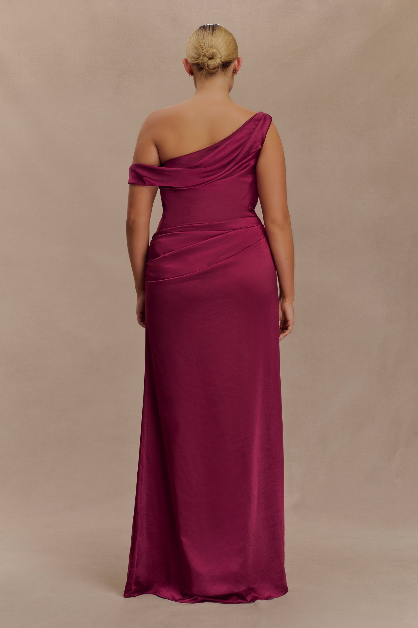 Dalia - Off Shoulder Satin Dress