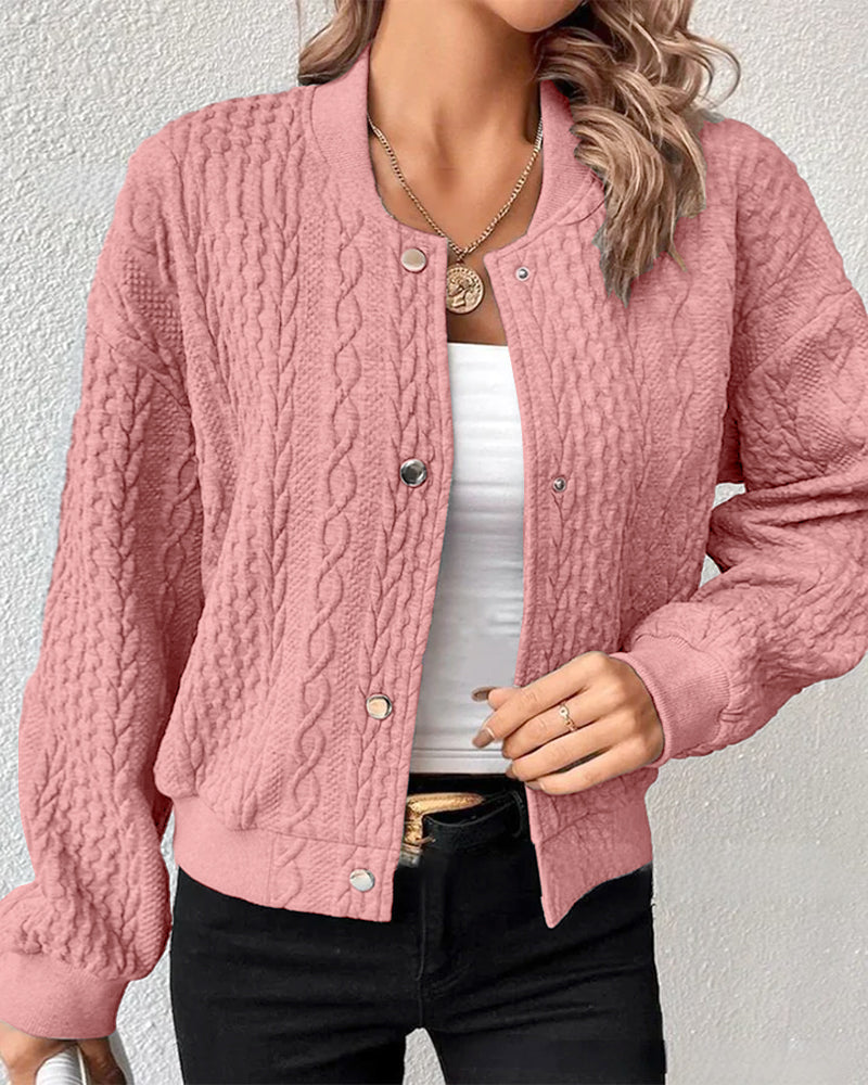 Adèle - Cardigan Boutonné de Couleur Unie