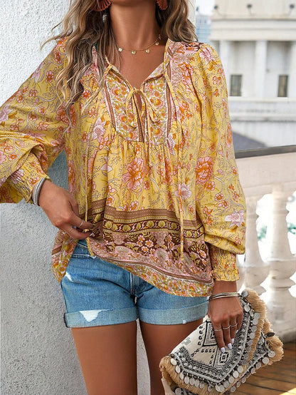 Sallie - Top Boho à imprimé floral