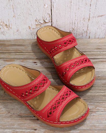 Mila - Sandales à Plateforme de Couleur Unie