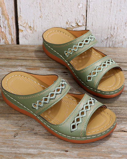 Mila - Sandales à Plateforme de Couleur Unie