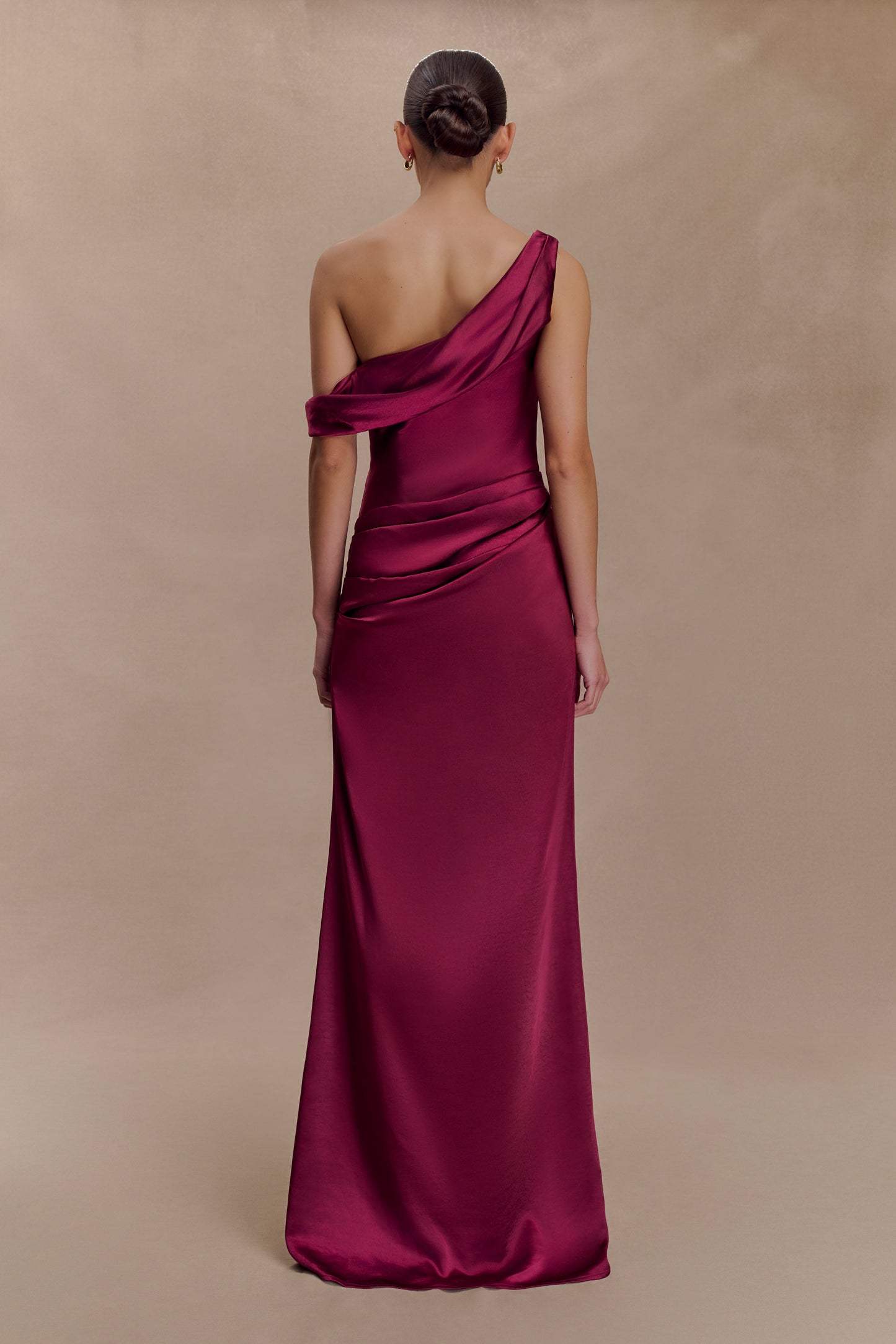 Dalia - Off Shoulder Satin Dress