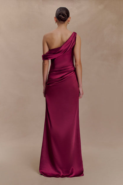 Dalia - Off Shoulder Satin Dress
