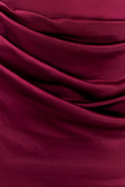 Dalia - Off Shoulder Satin Dress