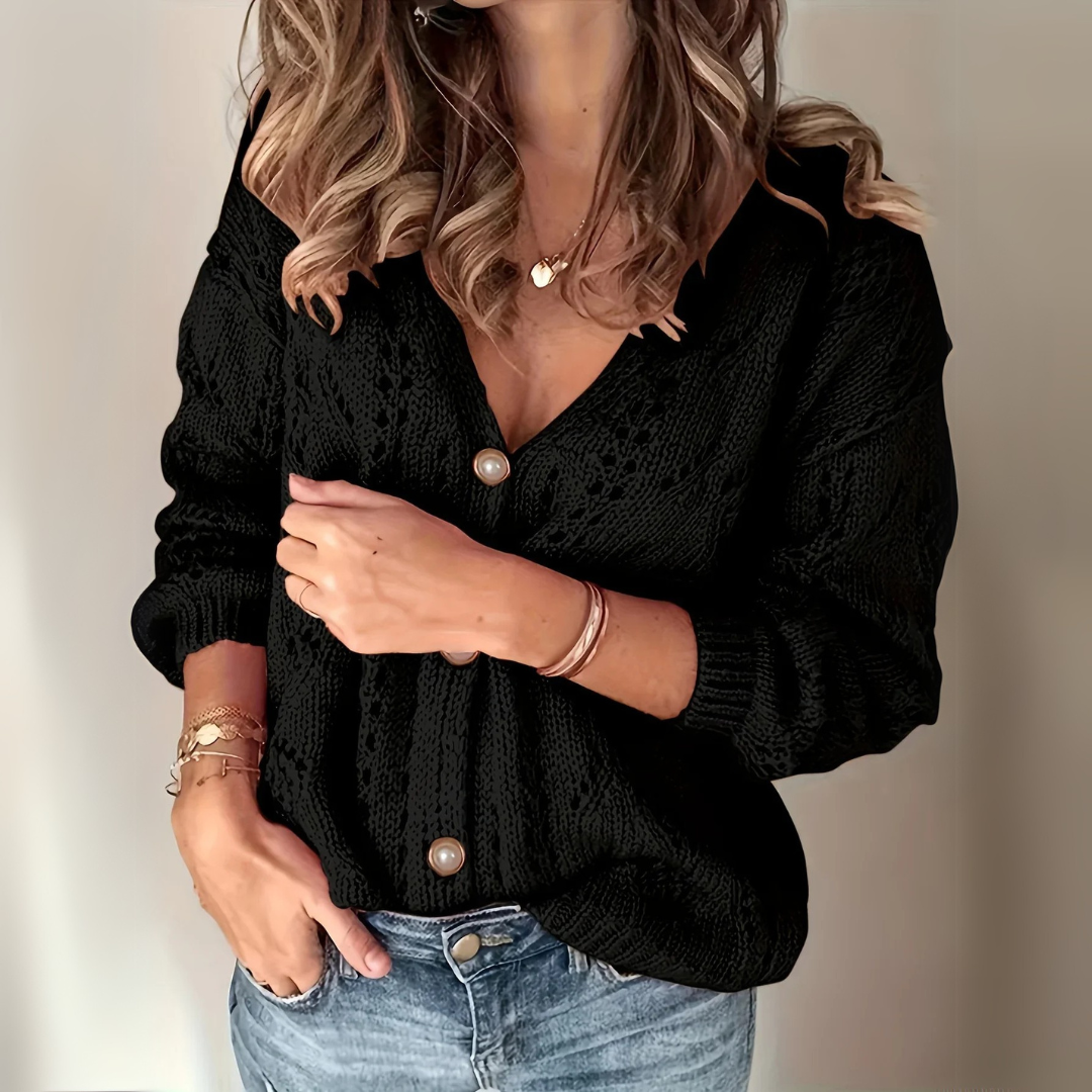 Manuela - Pull en maille avec boutons