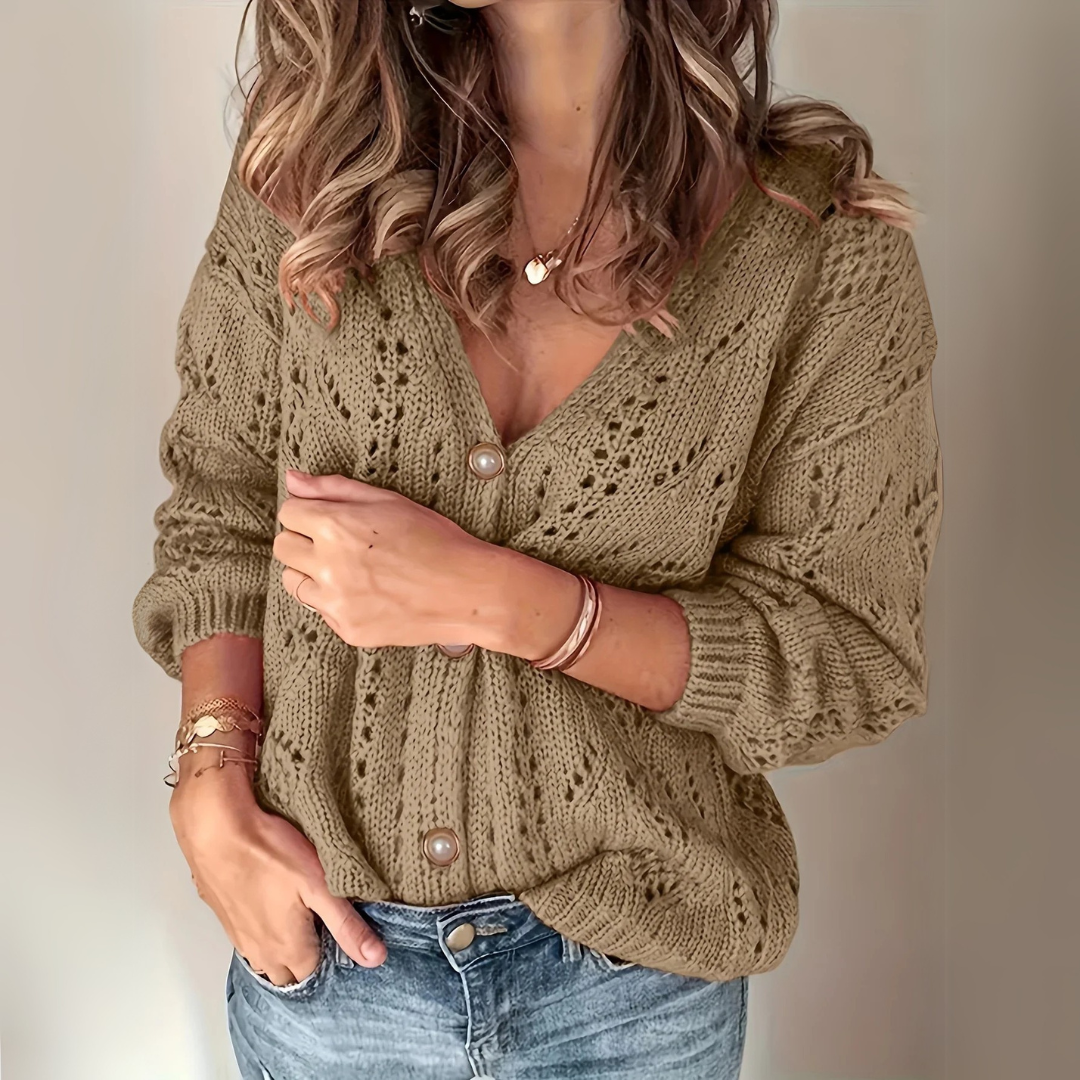 Manuela - Pull en maille avec boutons