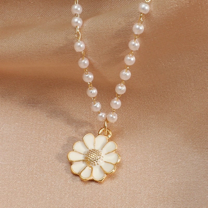 Marguerite - Collier pendentif