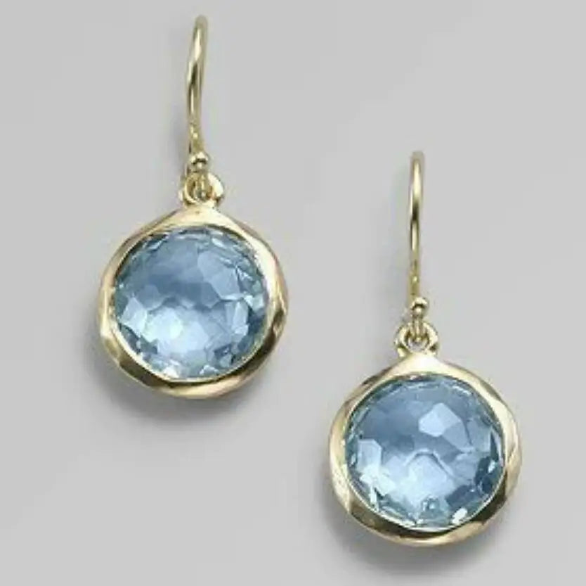 Rosalin - Boucles d'oreilles bleu ciel