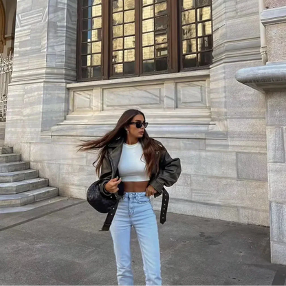 Auvrelle - Veste en cuir