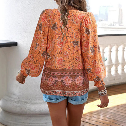 Sallie - Top Boho à imprimé floral