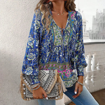 Sallie - Top Boho à imprimé floral