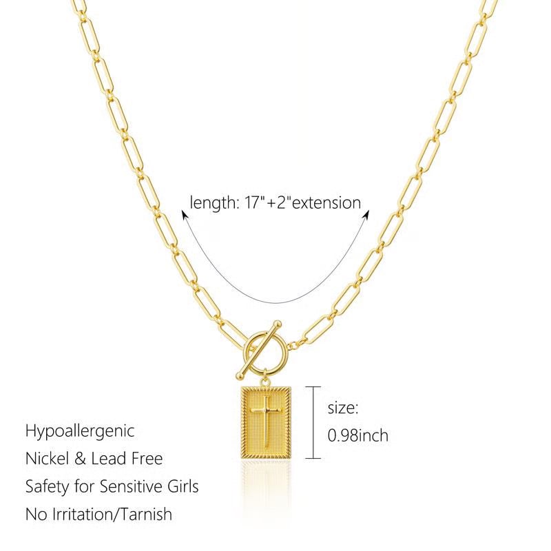 Cross Pendant Chain Necklace