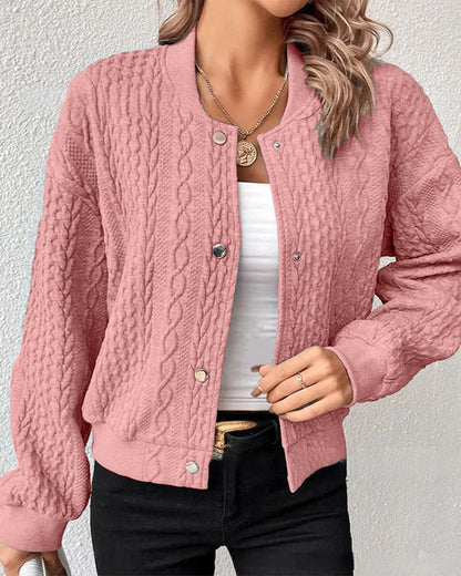Adèle - Cardigan Boutonné de Couleur Unie